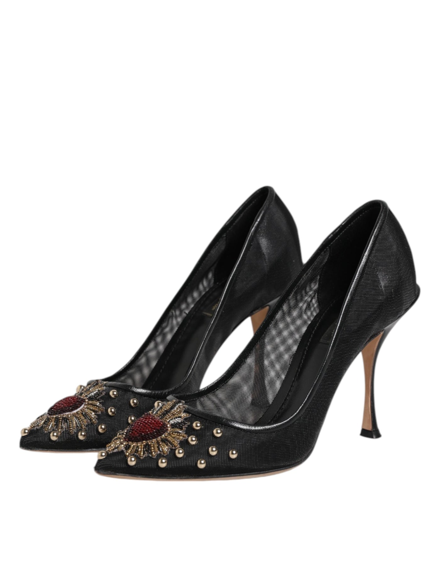 Dolce & Gabbana Schwarz Sacred Heart Stiletto Heels Pumps Schuhe