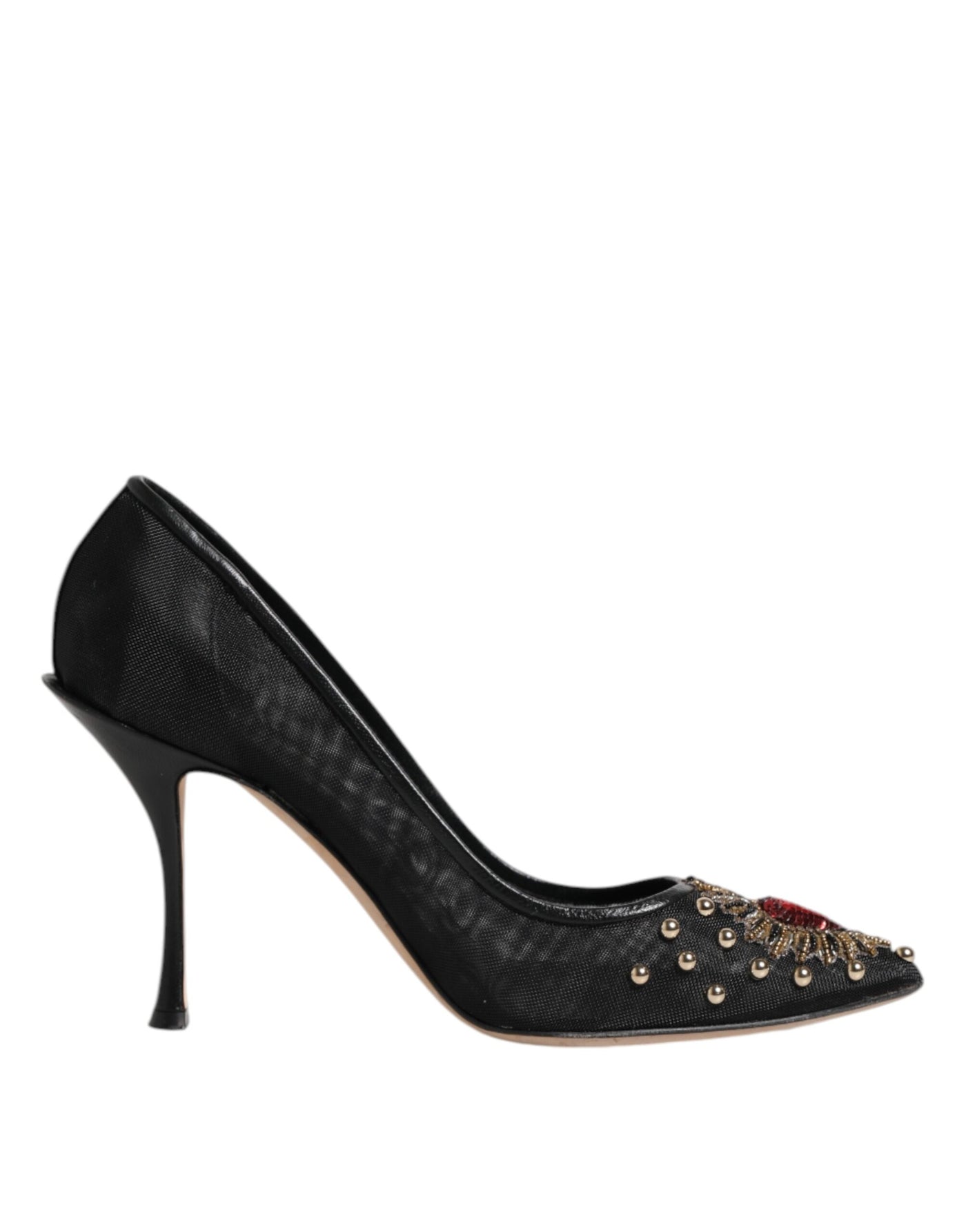 Dolce & Gabbana Schwarz Sacred Heart Stiletto Heels Pumps Schuhe