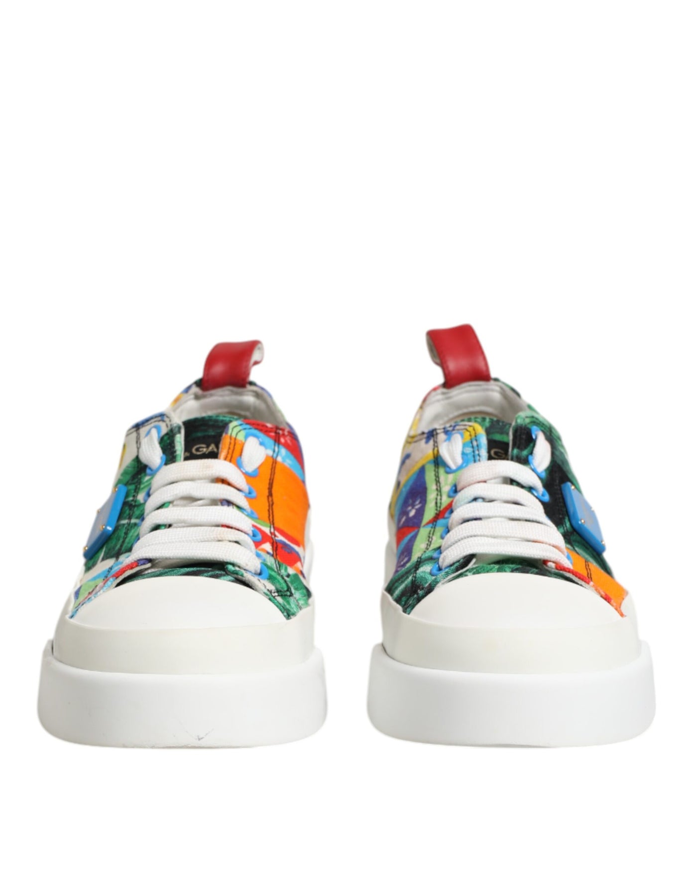 Dolce & Gabbana Multicolor Patchwork Low Top Sneakers Schuhe