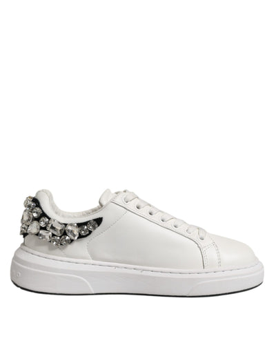 John Richmond Weiß Strass verschönert Turnschuhe Schuhe