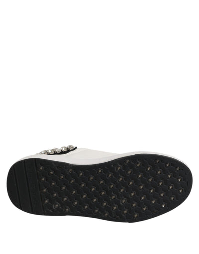 John Richmond Weiß Strass verschönert Turnschuhe Schuhe