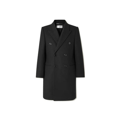 Saint Laurent Zweireihiger Wollmantel