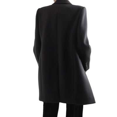 Saint Laurent Zweireihiger Wollmantel