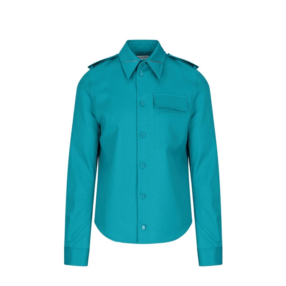Bottega Veneta Grain De Poudre Hemd aus Wolle
