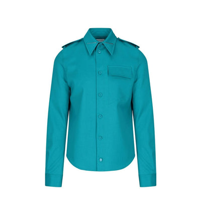 Bottega Veneta Grain De Poudre Hemd aus Wolle