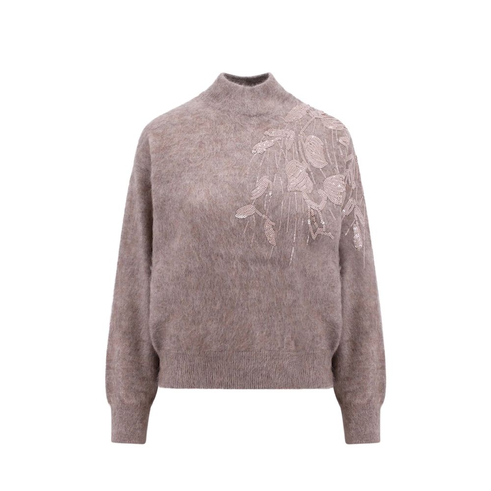 Brunello Cucinelli Strick mit T-Ausschnitt