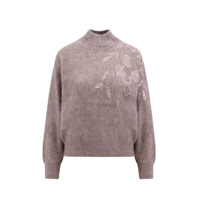 Brunello Cucinelli Strick mit T-Ausschnitt