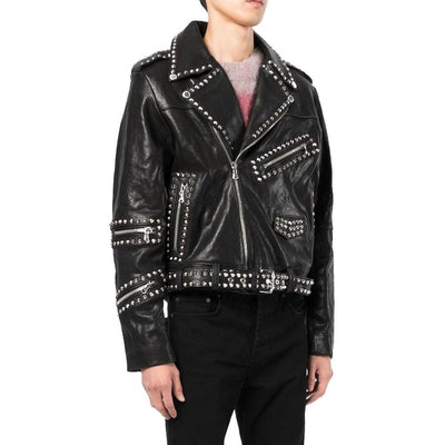 Celine Beschlagene Lederjacke