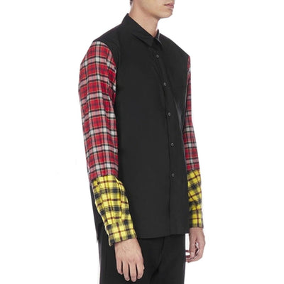 Comme Des Garçons Hemd mit karierten Ärmeln