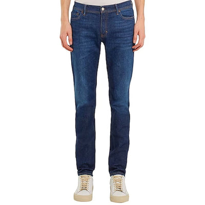 Acne Studios River Dunkelblaue Baumwoll-Denim-Jeans