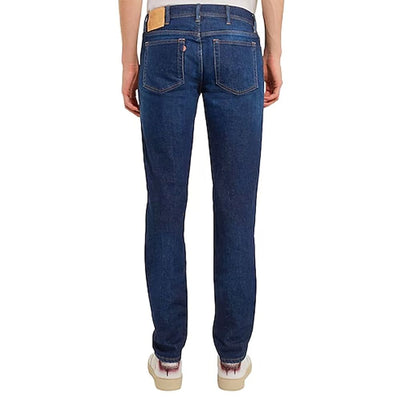 Acne Studios River Dunkelblaue Baumwoll-Denim-Jeans