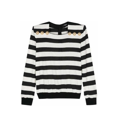 Balmain Gestreiftes Jersey-Top
