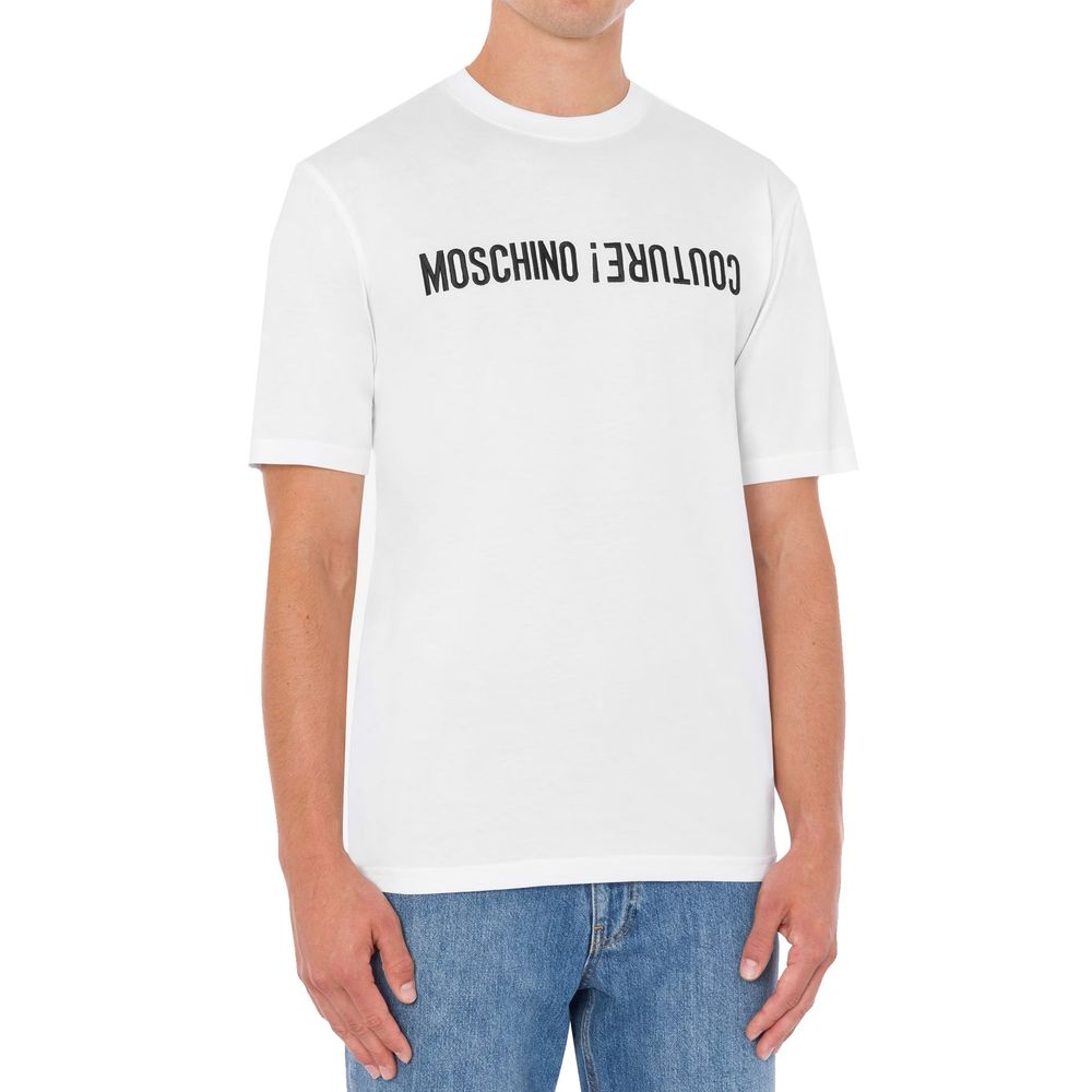 Moschino Umgedrehtes Logo-T-Shirt