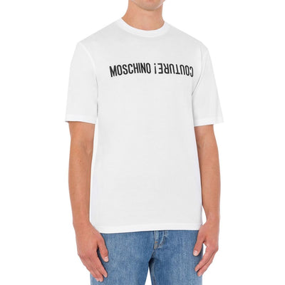 Moschino Umgedrehtes Logo-T-Shirt