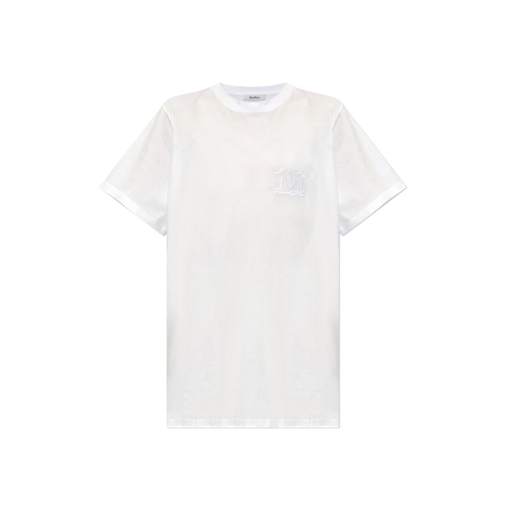Max Mara Mango T-Shirt mit gesticktem Logo aus Baumwolle