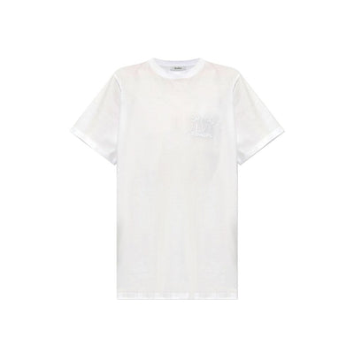 Max Mara Mango T-Shirt mit gesticktem Logo aus Baumwolle