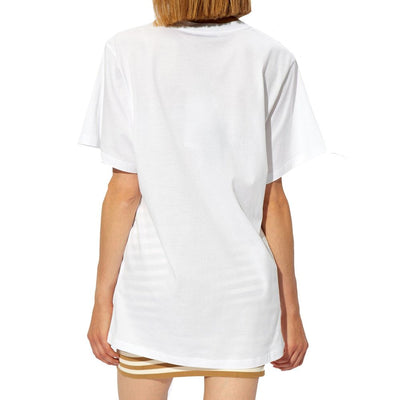 Max Mara Mango T-Shirt mit gesticktem Logo aus Baumwolle