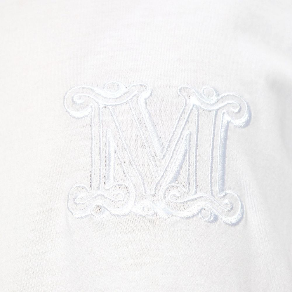 Max Mara Mango T-Shirt mit gesticktem Logo aus Baumwolle