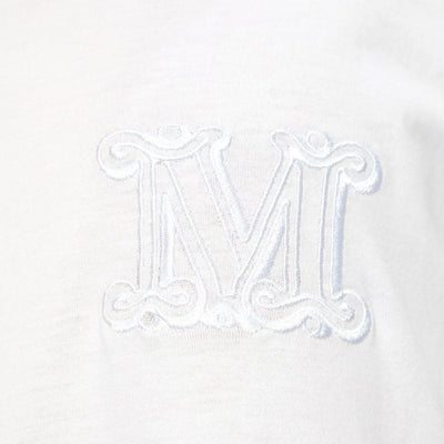 Max Mara Mango T-Shirt mit gesticktem Logo aus Baumwolle