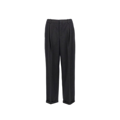 Saint Laurent Gestreifte Hose aus Kaschmir und Wollflanell 90'S