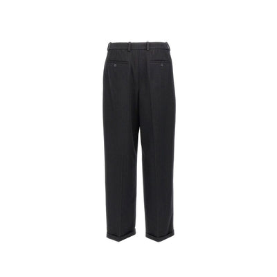 Saint Laurent Gestreifte Hose aus Kaschmir und Wollflanell 90'S