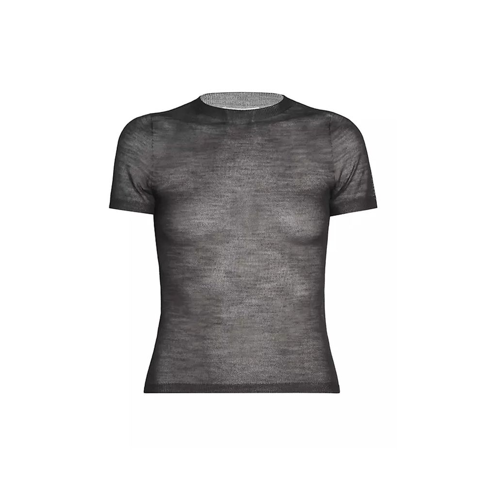 Acne Studios T-Shirt aus transparentem Strick