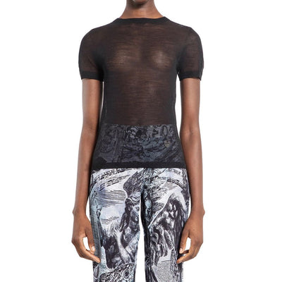 Acne Studios T-Shirt aus transparentem Strick