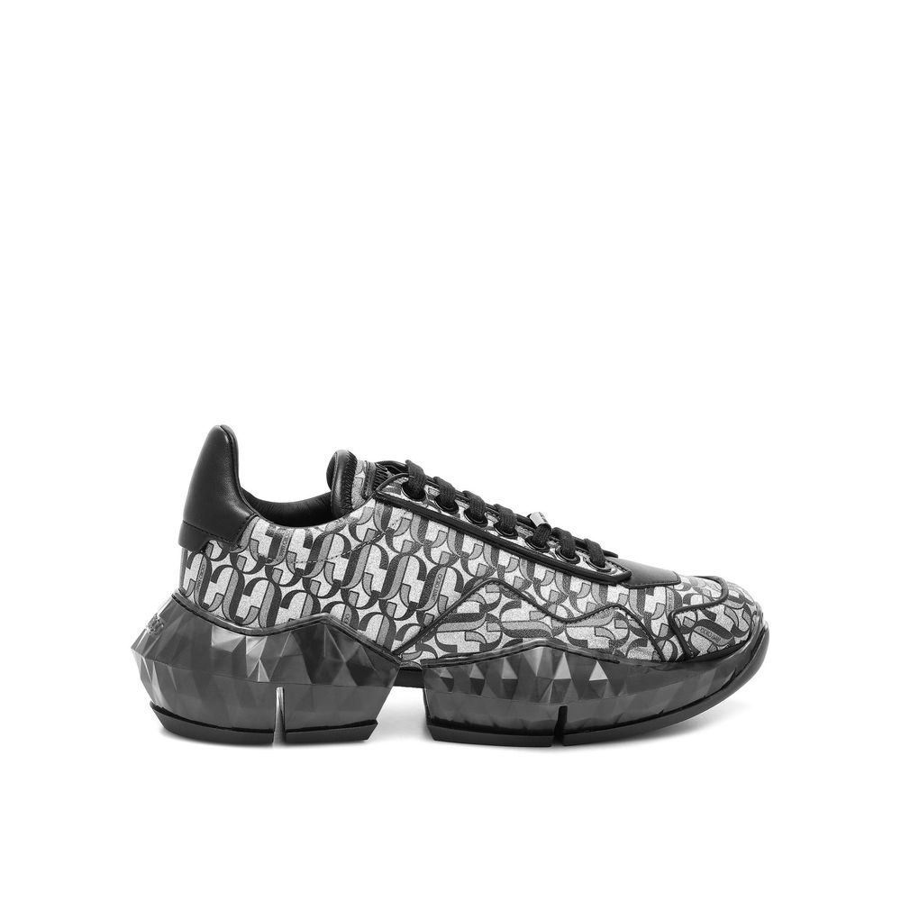 Jimmy Choo Diamond JC Monogram Glitter Leder Sneakers
