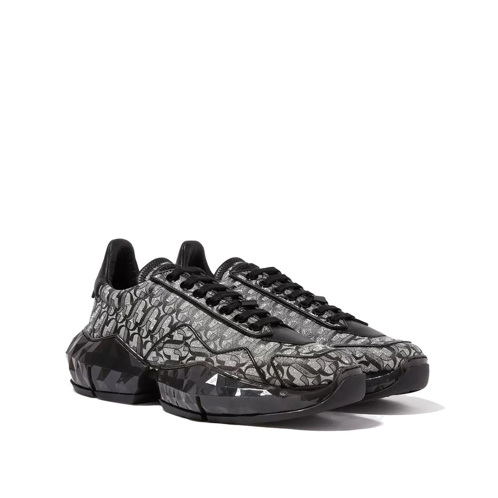 Jimmy Choo Diamond JC Monogram Glitter Leder Sneakers