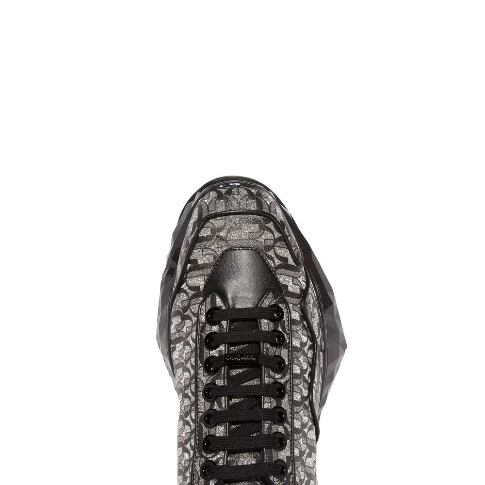 Jimmy Choo Diamond JC Monogram Glitter Leder Sneakers