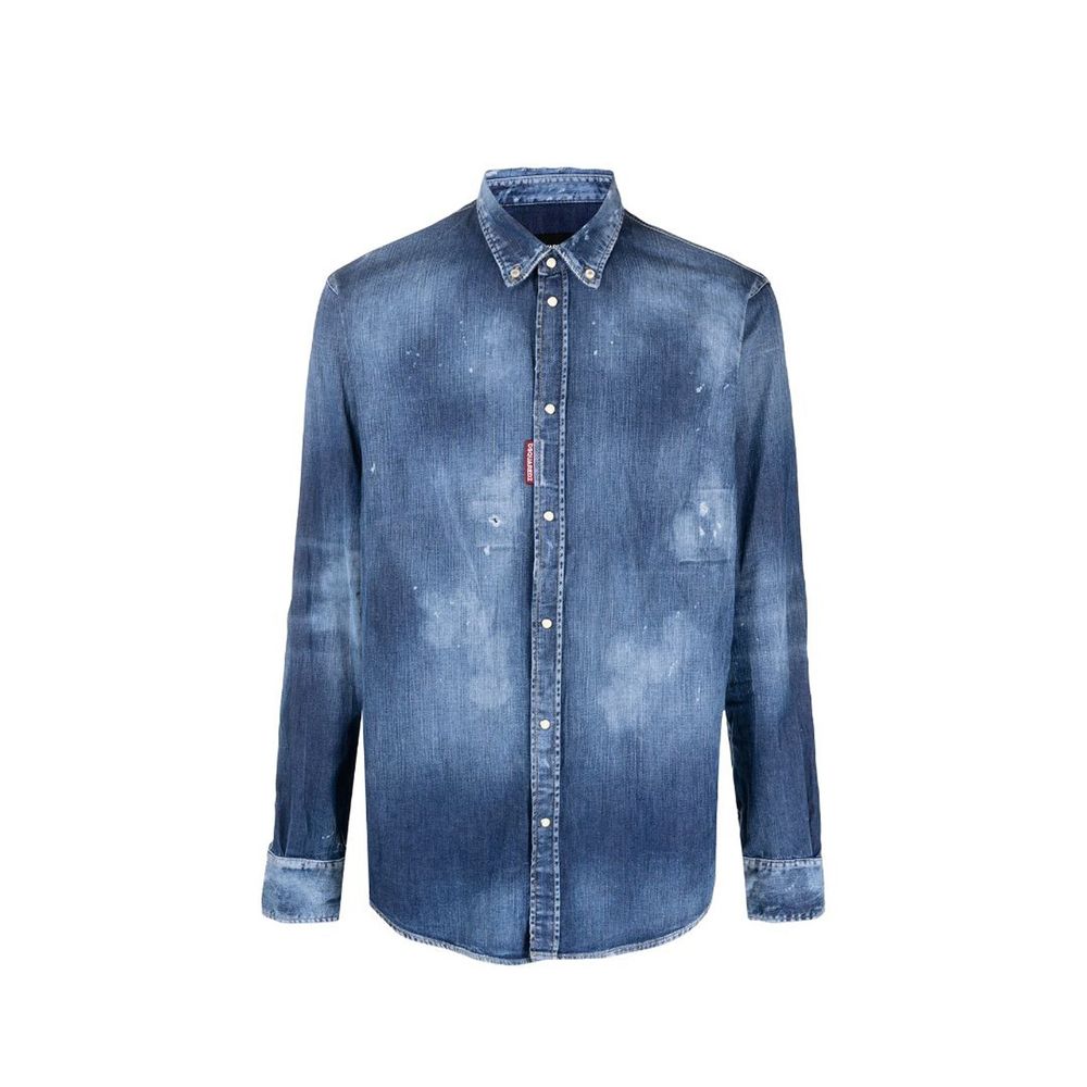 Dsquared² Denim-Hemd mit Distressed-Effekt