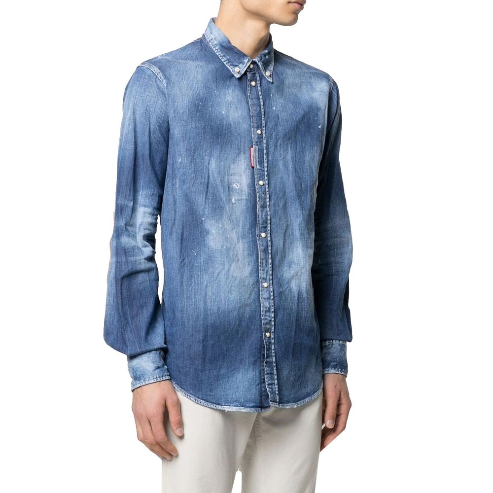 Dsquared² Denim-Hemd mit Distressed-Effekt