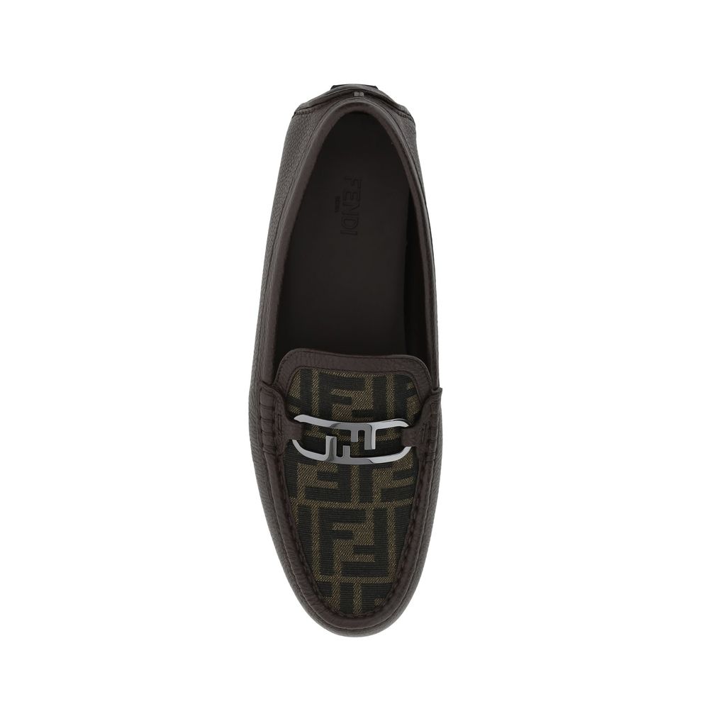 Fendi Monogramm-Loafer aus Leder