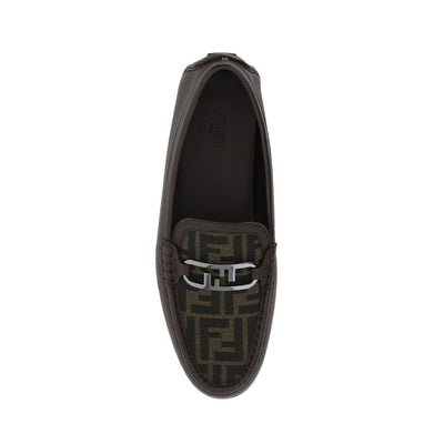 Fendi Monogramm-Loafer aus Leder