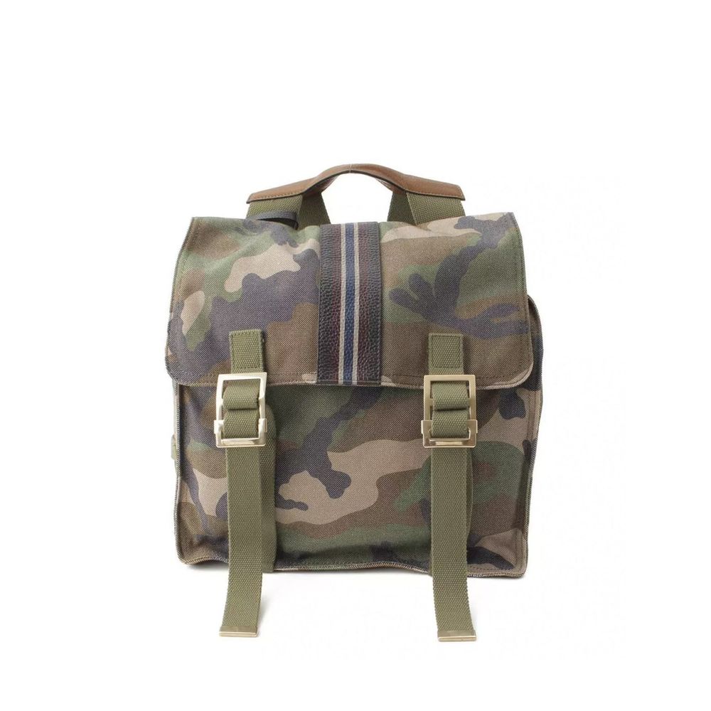 Valentino Militärischer Canvas-Rucksack