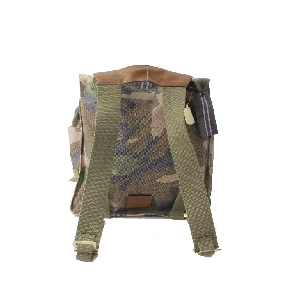 Valentino Militärischer Canvas-Rucksack