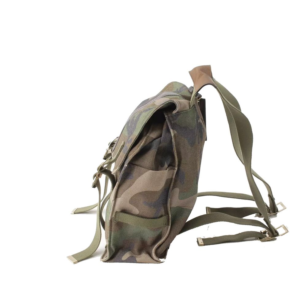 Valentino Militärischer Canvas-Rucksack