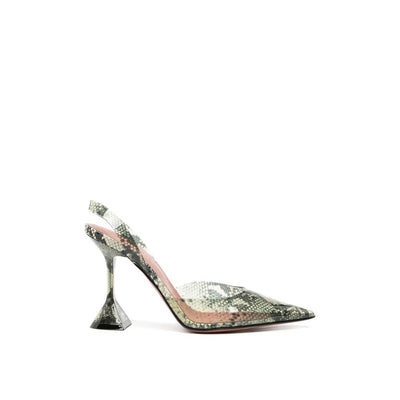 Amina Muaddi Holli Glass 95mm Pumps in Schlangenlederoptik