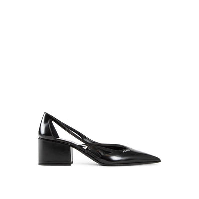 Prada Cut-Out-Pumps aus gebürstetem Leder