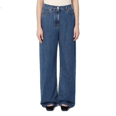 Valentino Weit geschnittene Denim-Jeans