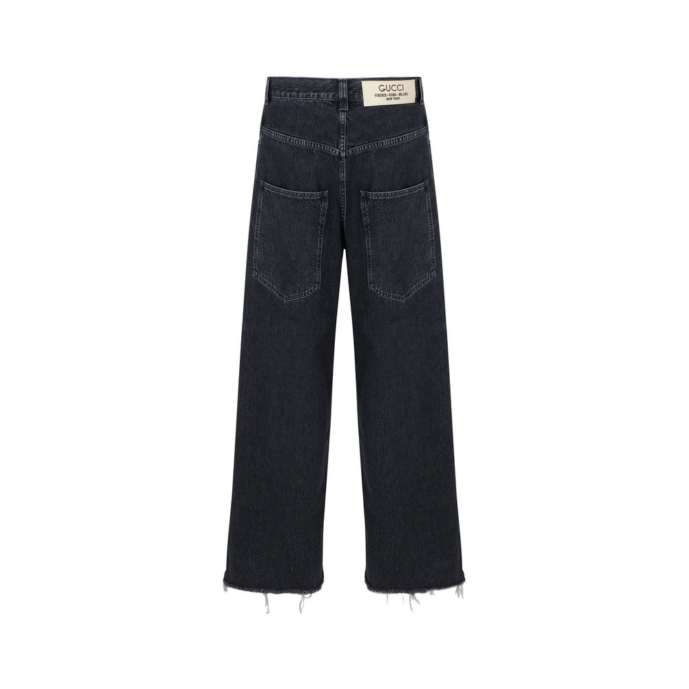 Gucci Weit geschnittene Denim-Jeans