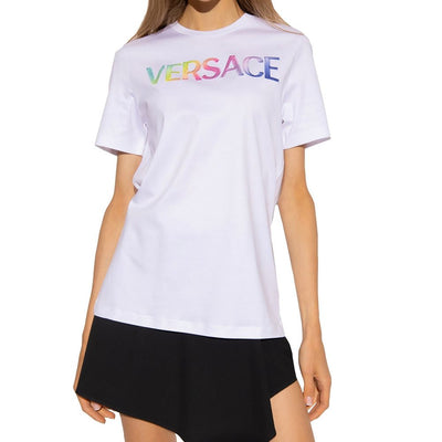 Versace T-Shirt mit Logo aus Baumwolle