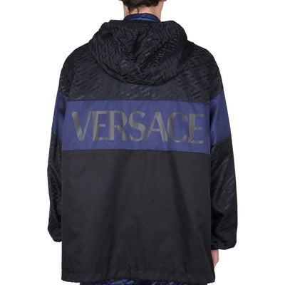 Versace Windbreaker-Jacke mit Kapuze