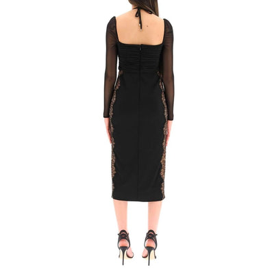 Self-Portrait Kleid mit Spitzenbesatz
