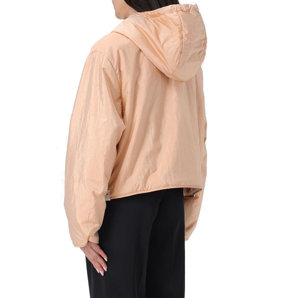 Jil Sander Seidenmischung Zip-Up Jacke mit Kapuze