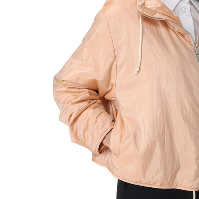 Jil Sander Seidenmischung Zip-Up Jacke mit Kapuze