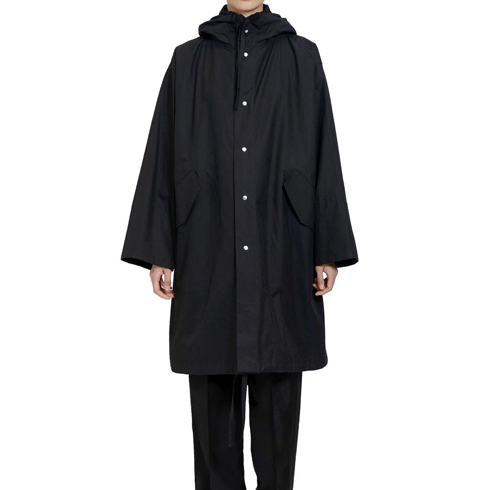 Jil Sander Mittellanger Parka aus Baumwolle mit Kapuze