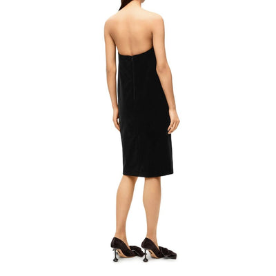 Loewe Bustier-Samtkleid