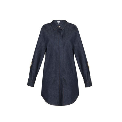 Loewe Denim-Kettenhemd-Kleid