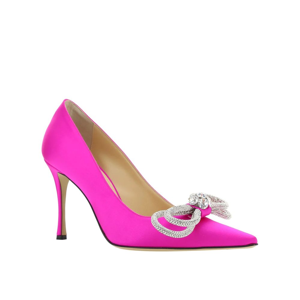 MACH & MACH Satin-Pumps mit doppelter Schleife